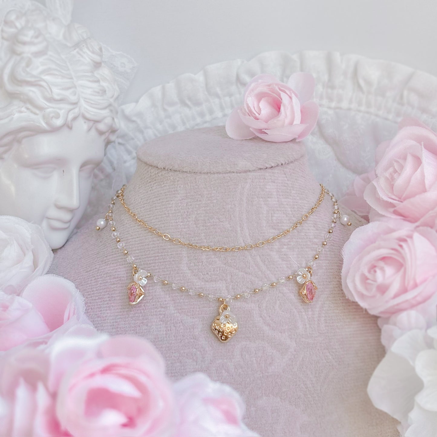 Strawberry Latte Necklace