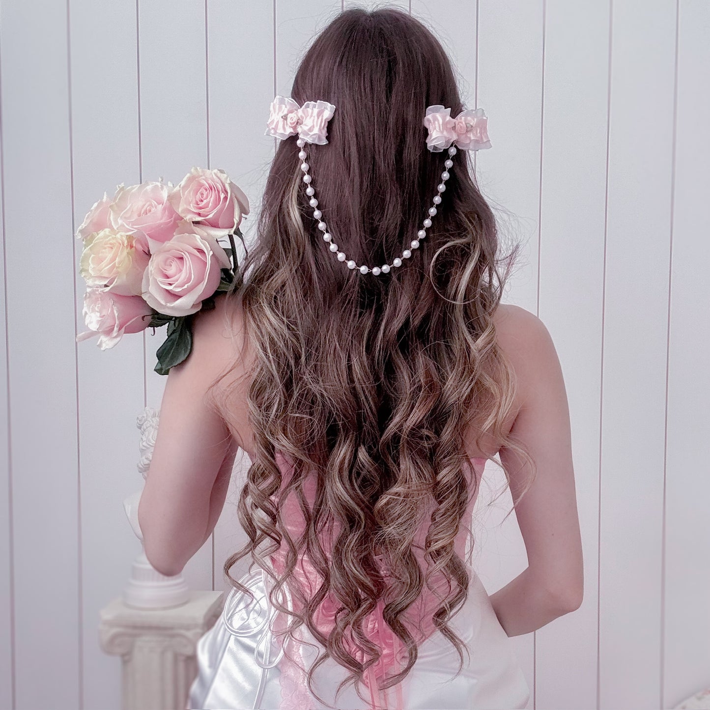 Rose Frill bow set