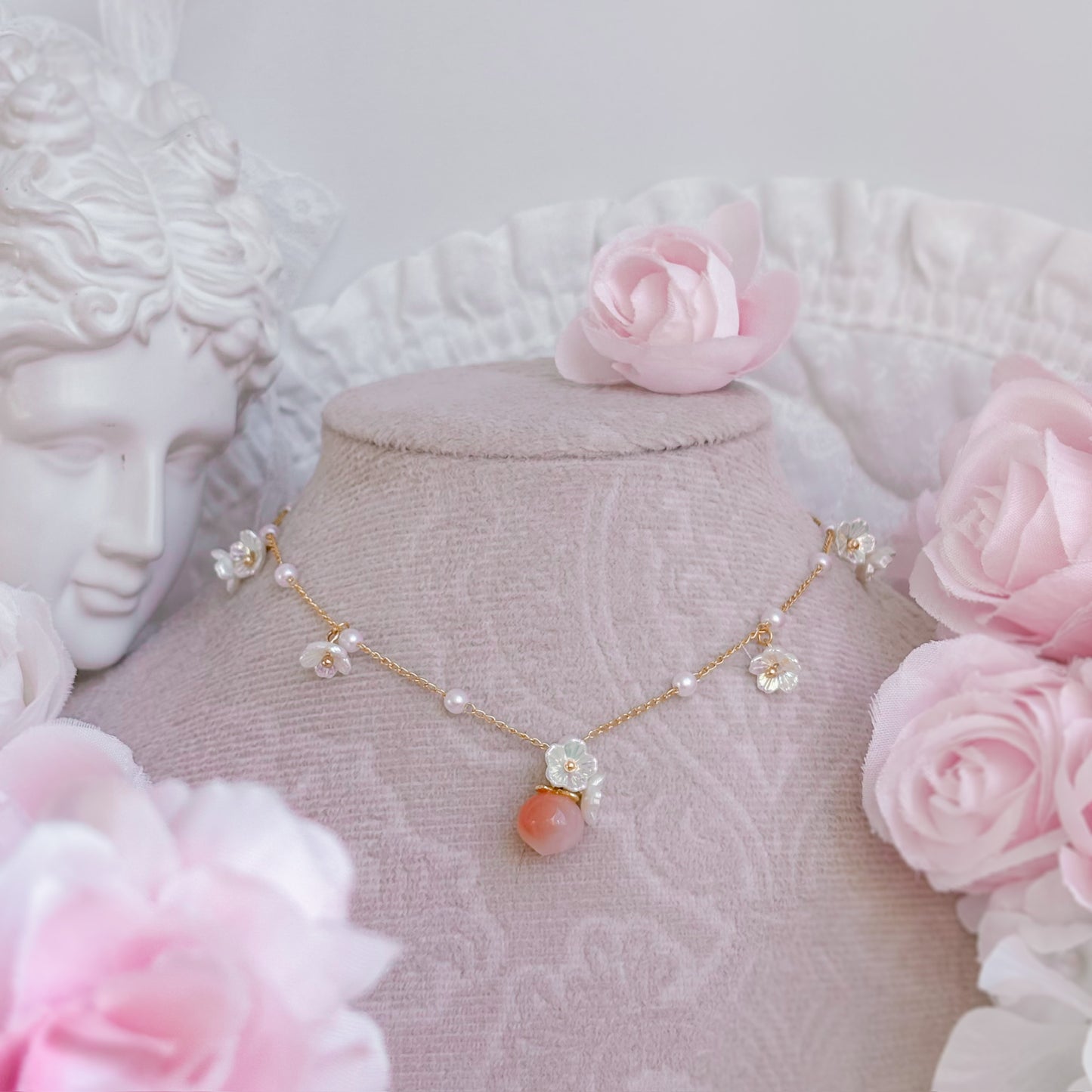 Peach Blossom necklace
