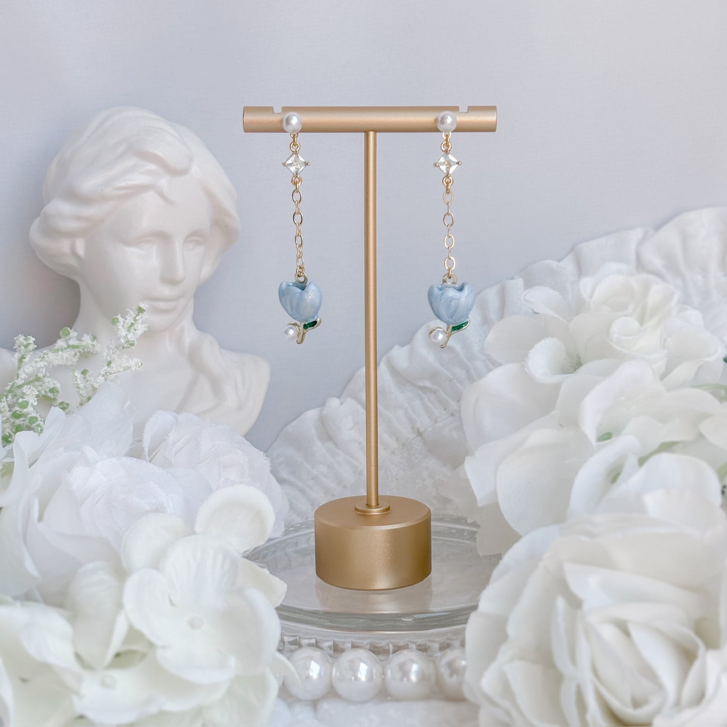 Blue Tulip earrings