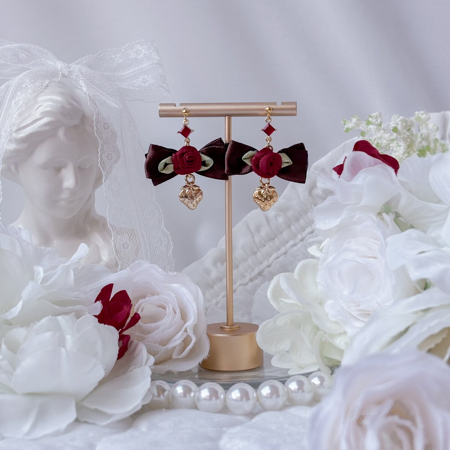 Chocolate strawberry earrings