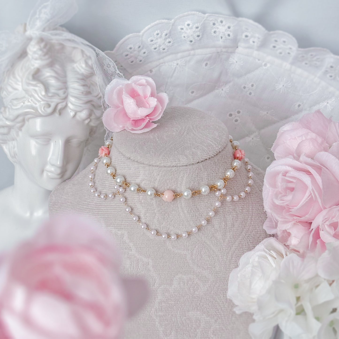 Peachie Creme necklace