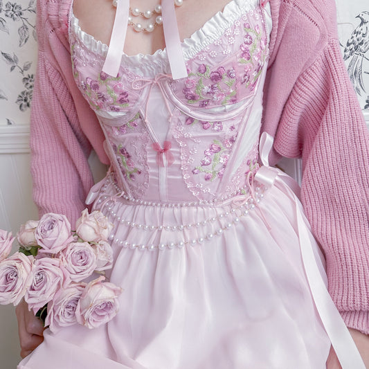 Pink waist bow