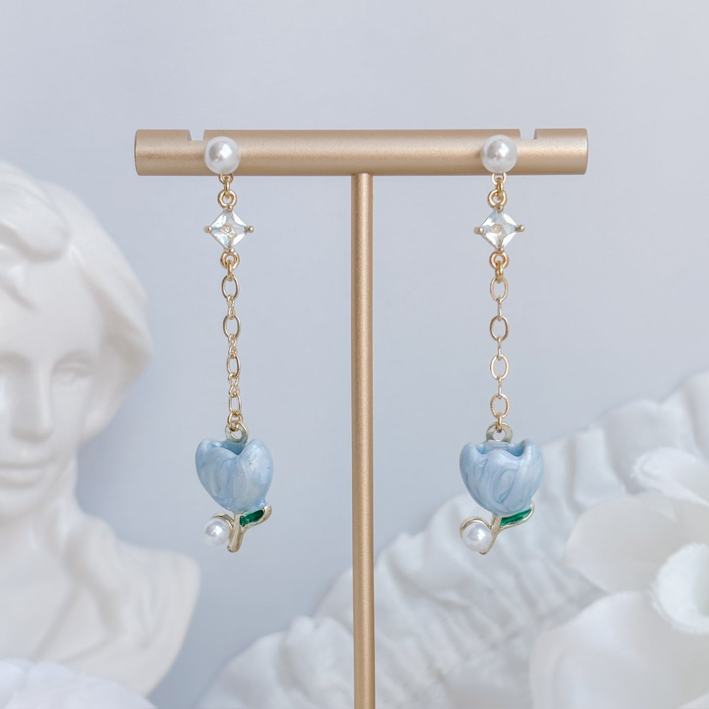 Blue Tulip earrings