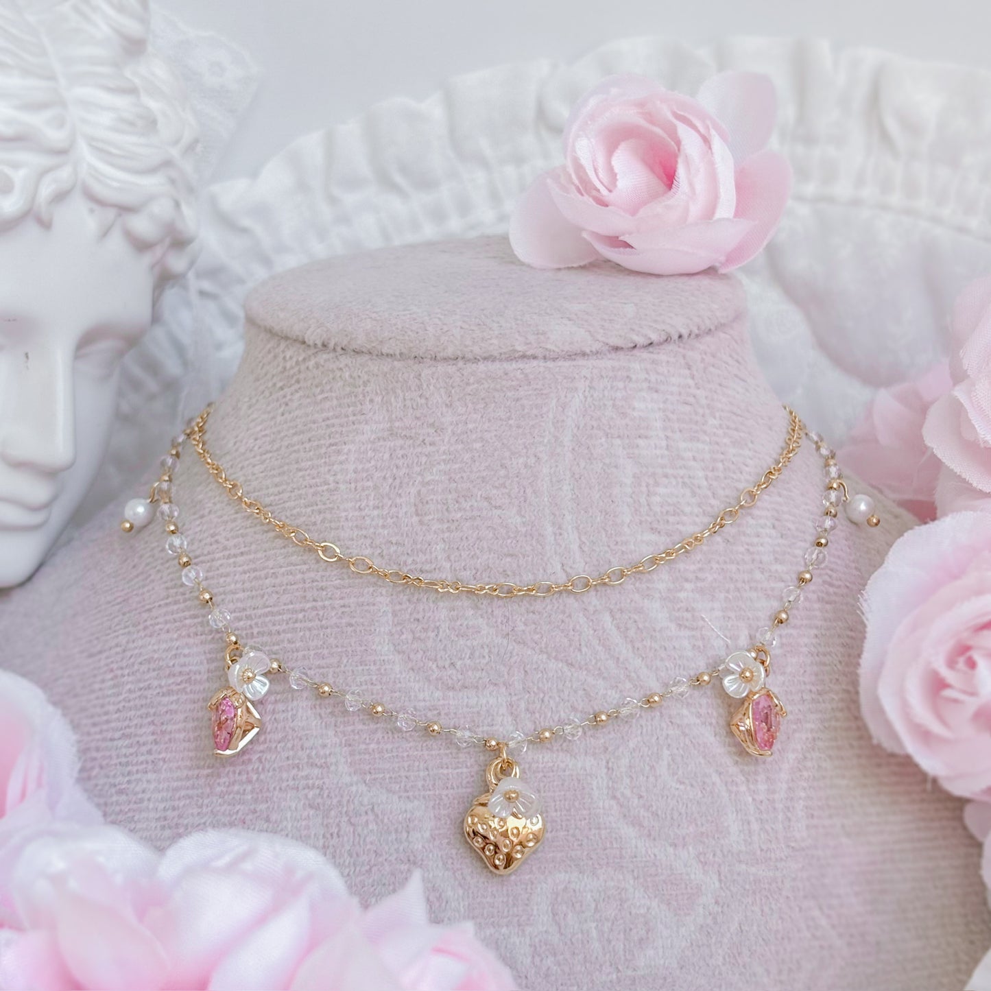 Strawberry Latte Necklace