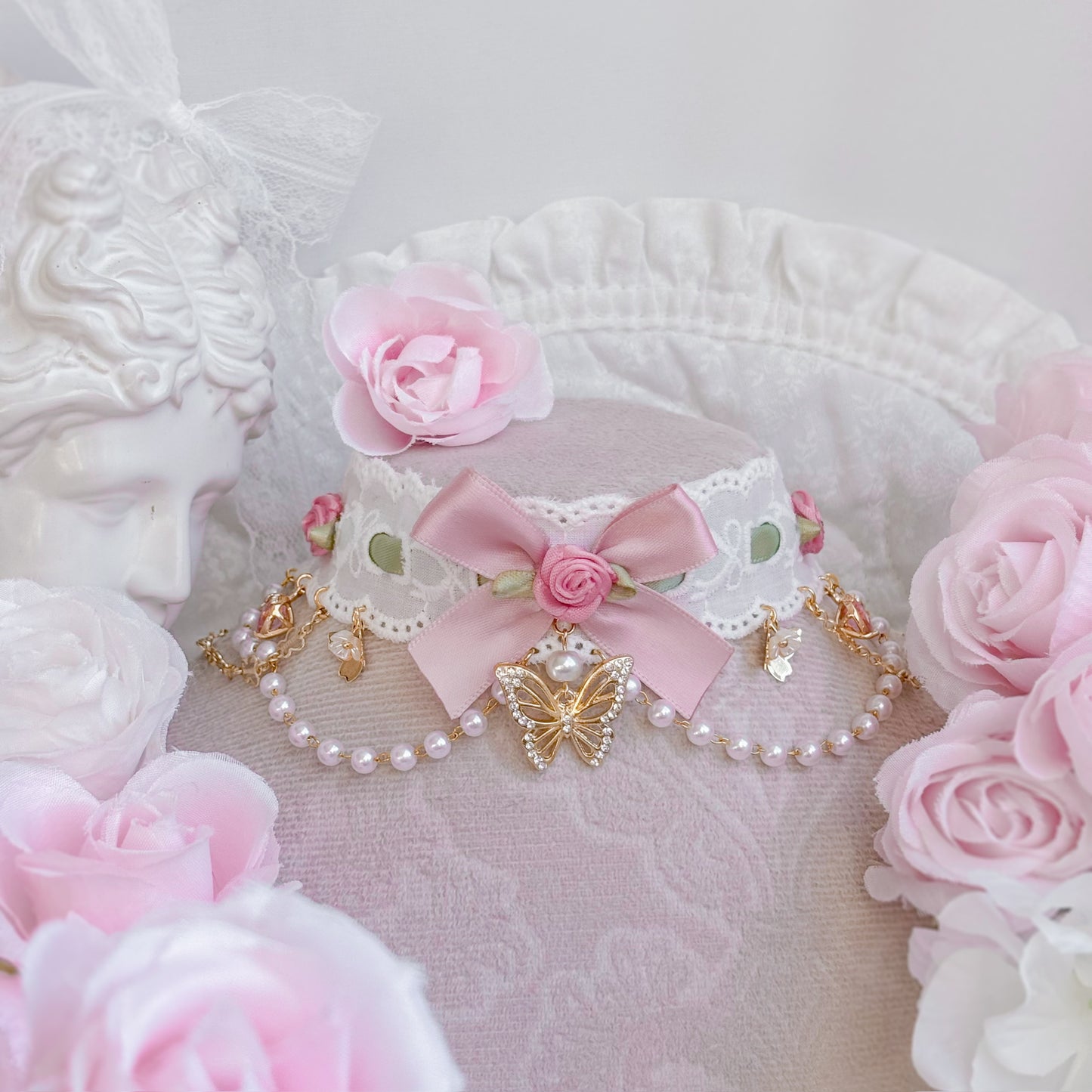 Strawberry Matcha choker