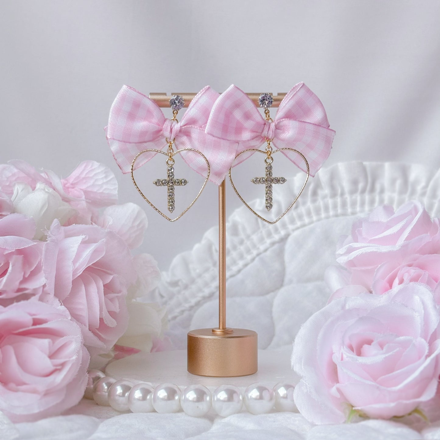 Crystal Cross earrings