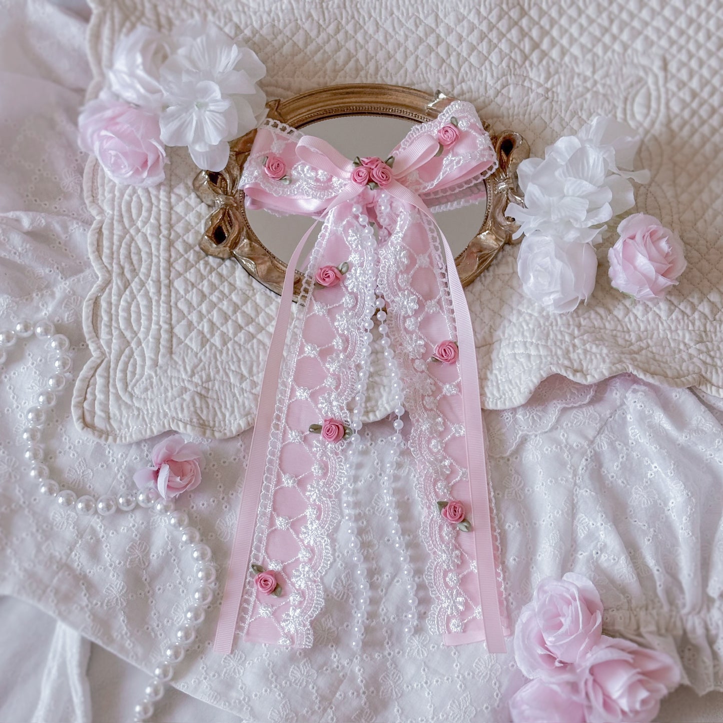 Pink Florette bow