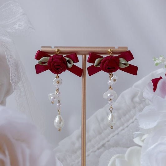 Red Vessa earrings