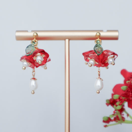Sea rose earrings