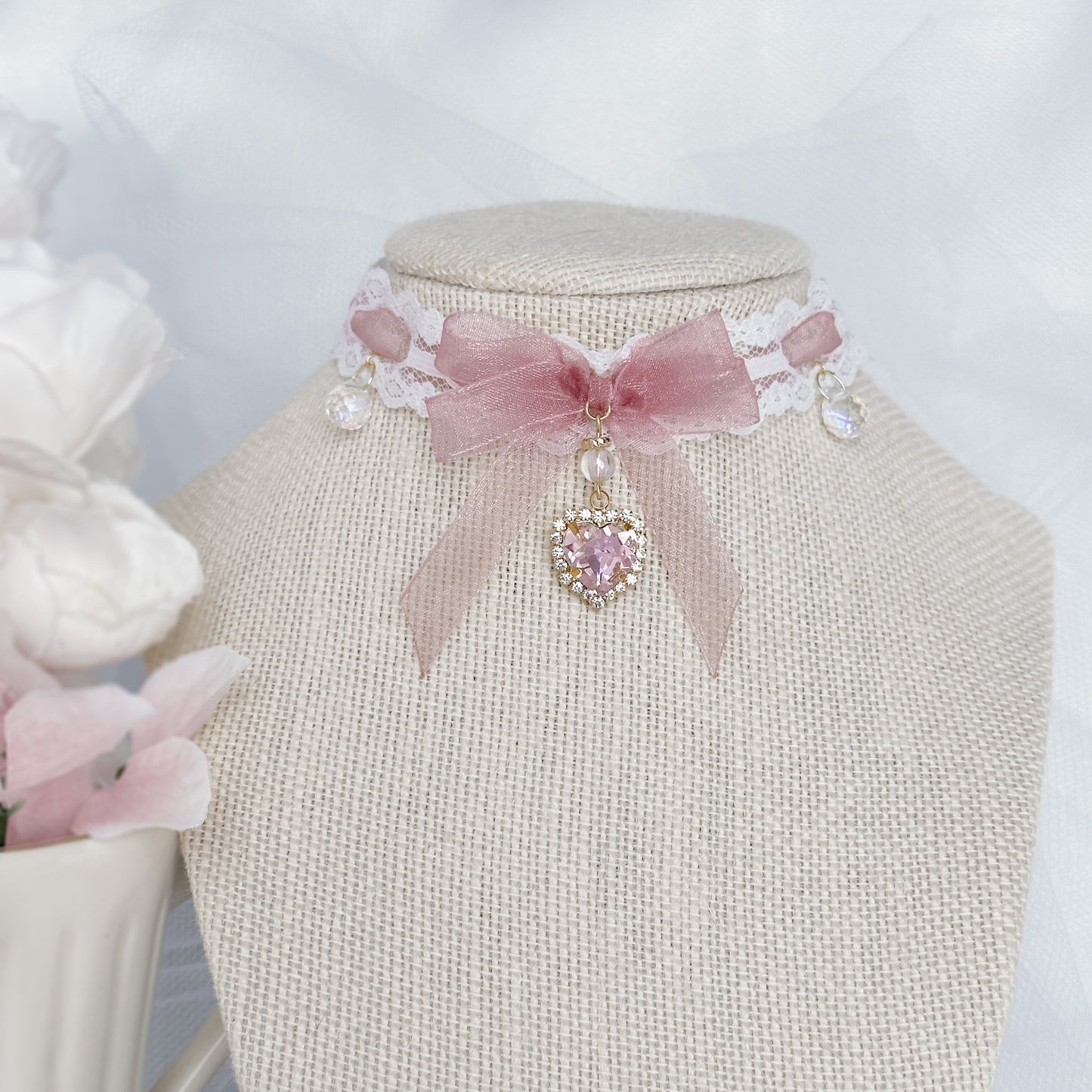Pink Glitter choker