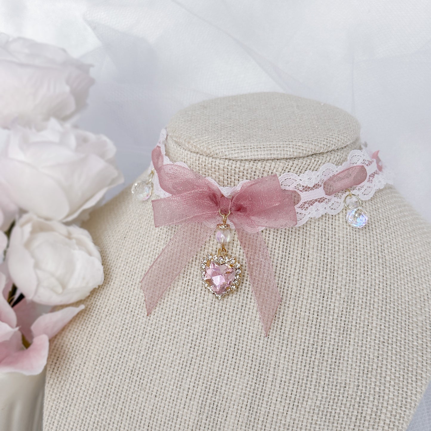 Pink Glitter choker