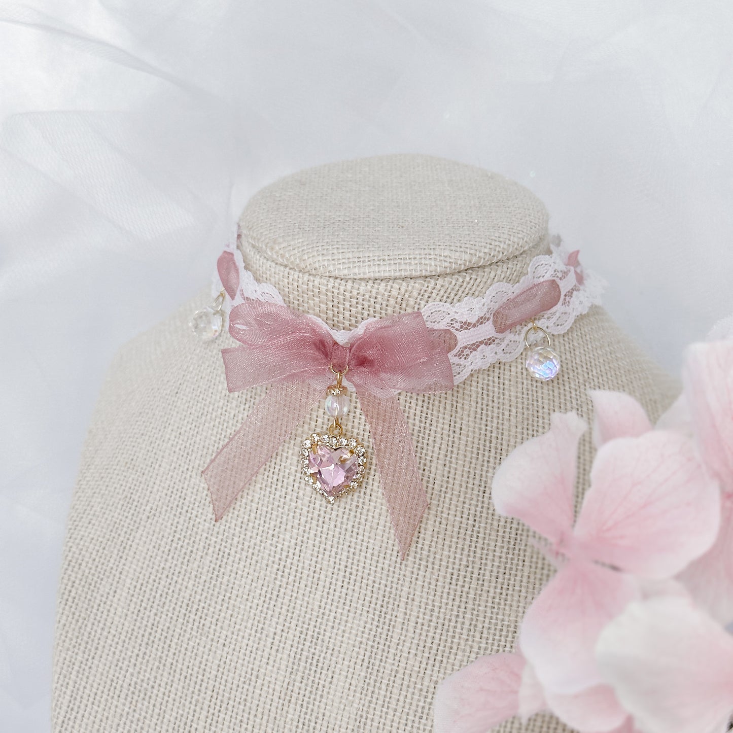 Pink Glitter choker