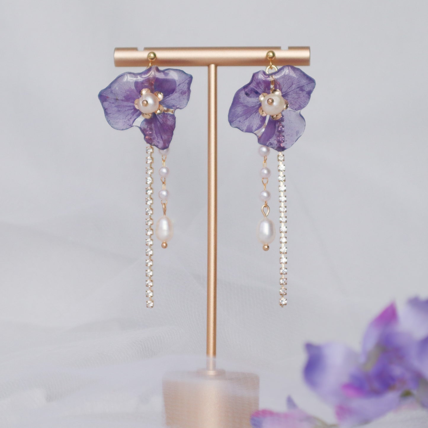 Lavender earrings