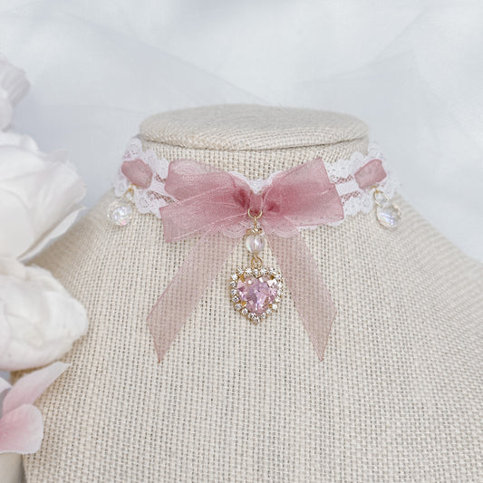 Pink Glitter choker