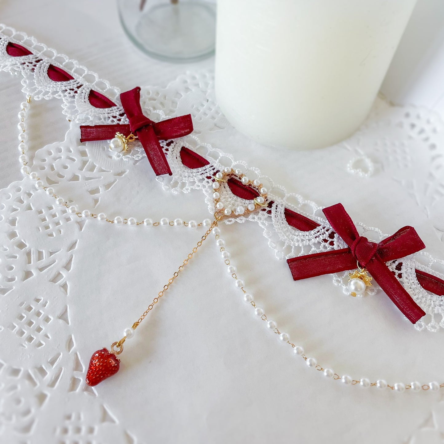 Strawberry Milk Choker - PREORDER