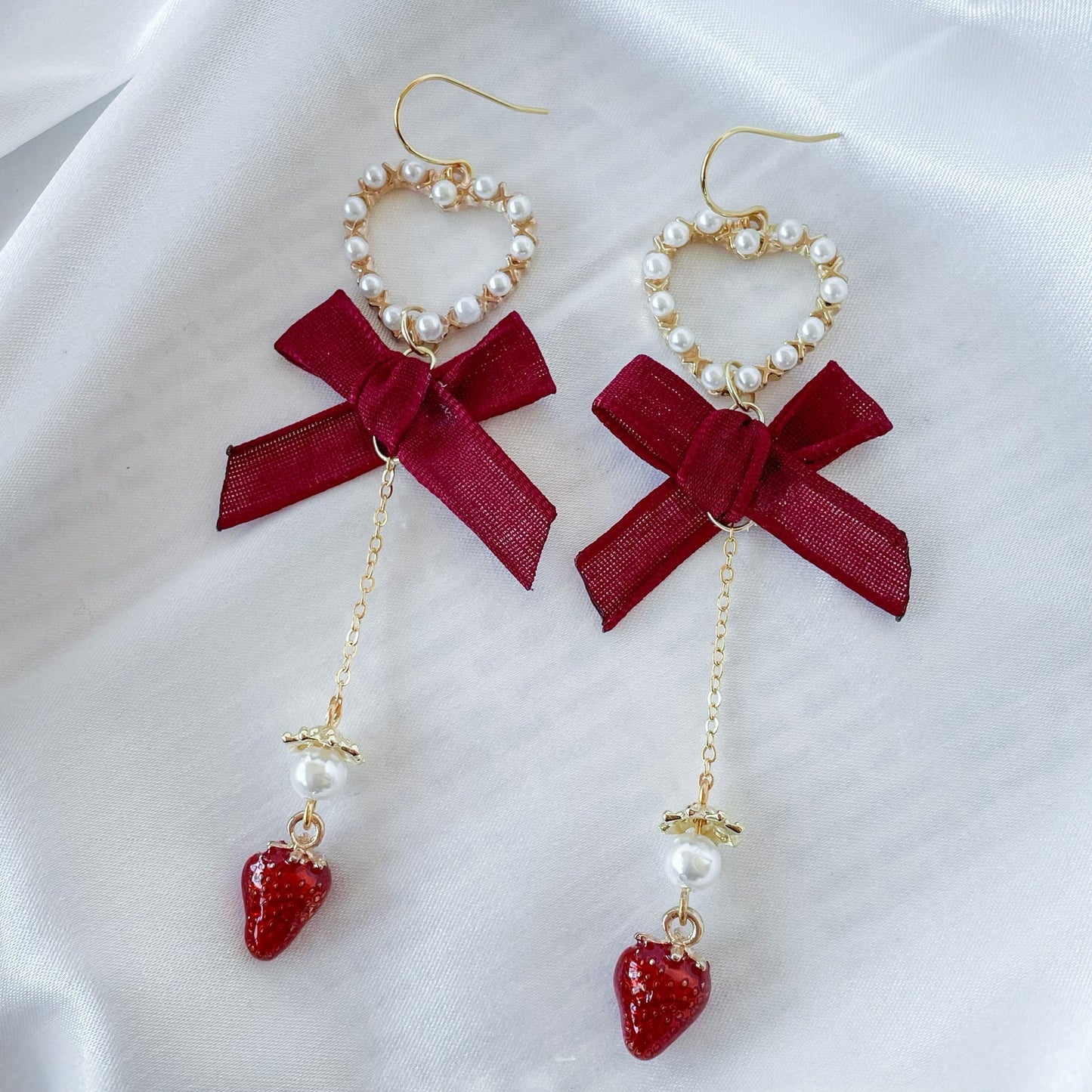 Strawberry Milk Earrings - PREORDER