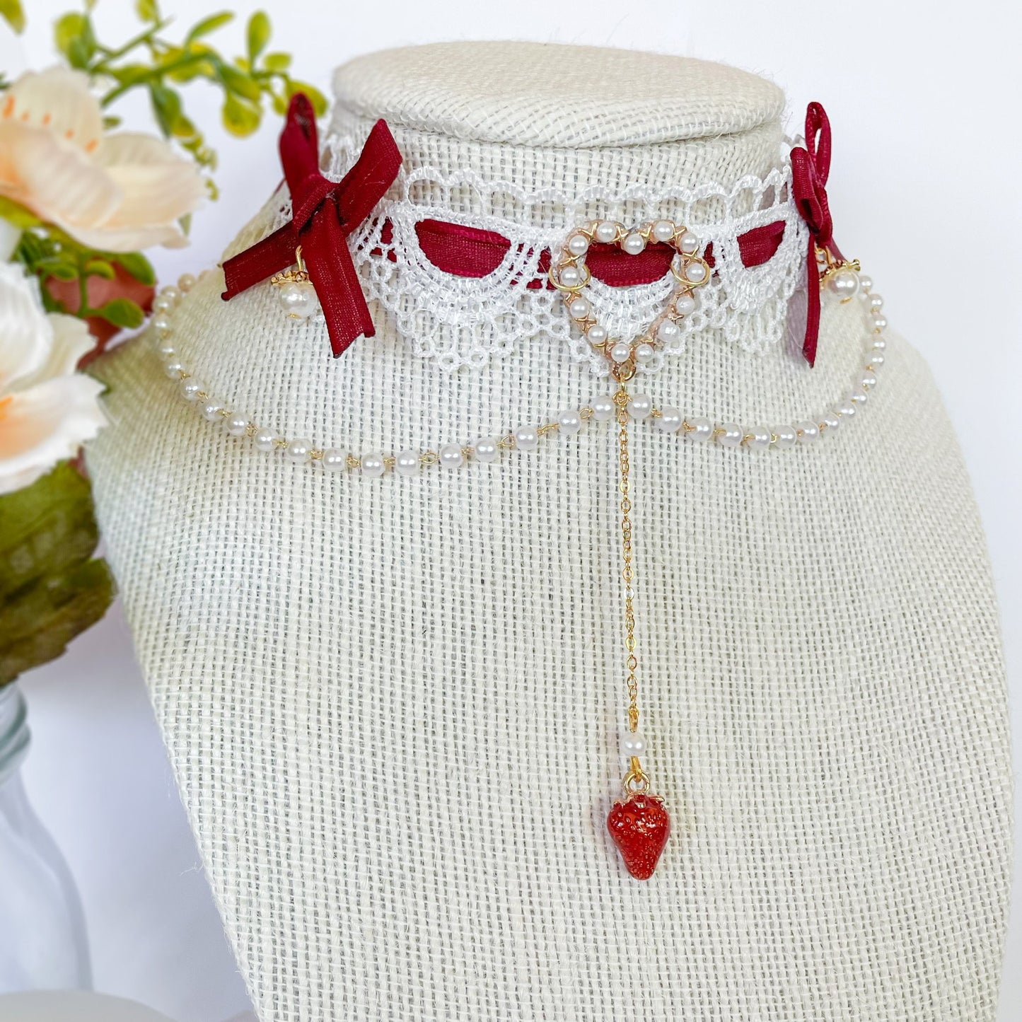 Strawberry Milk Choker - PREORDER