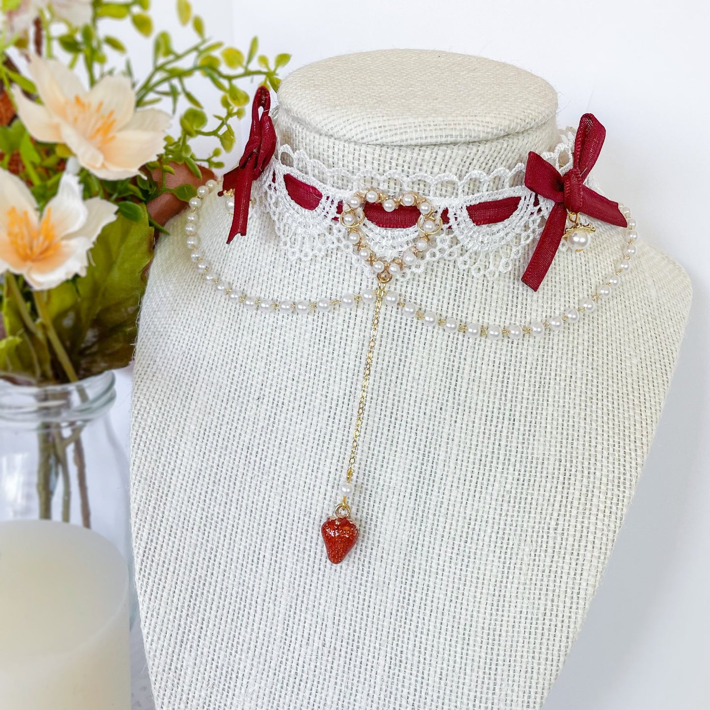 Strawberry Milk Choker - PREORDER