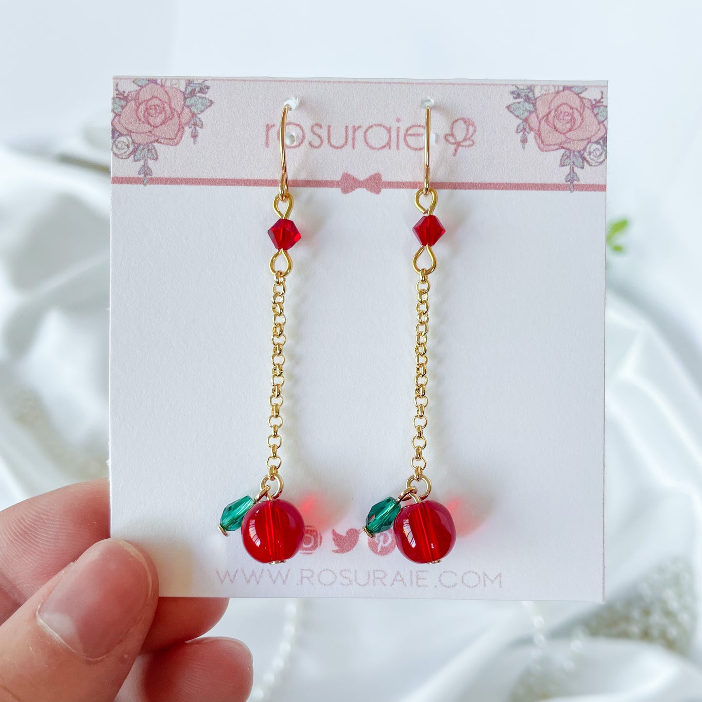 Candy Apple Earrings