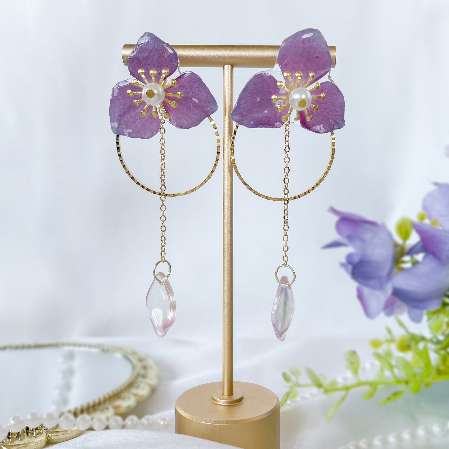 Hydrangea earrings