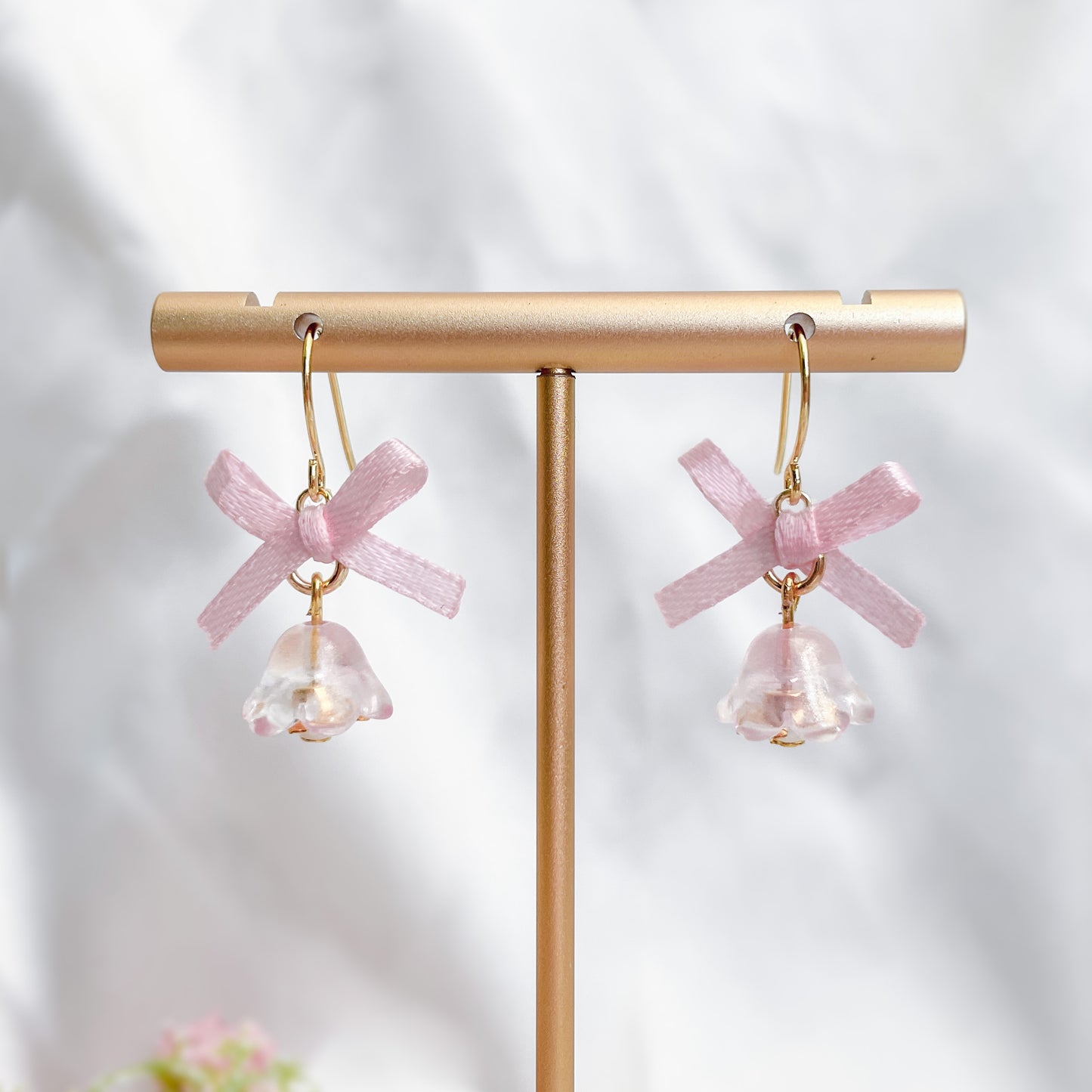 Pink Lily Earrings