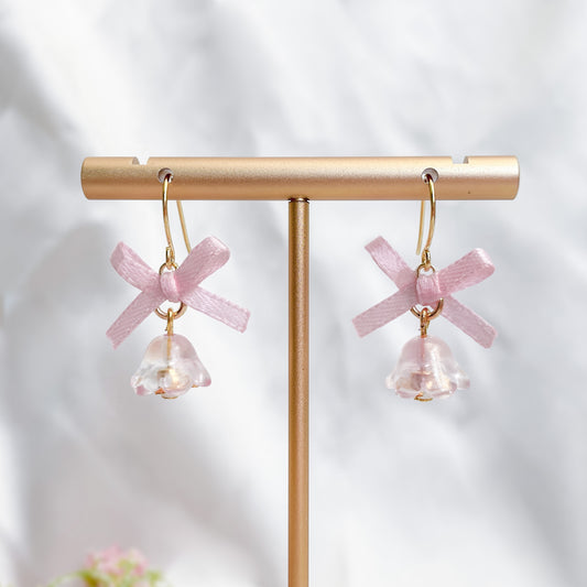 Pink Lily Earrings