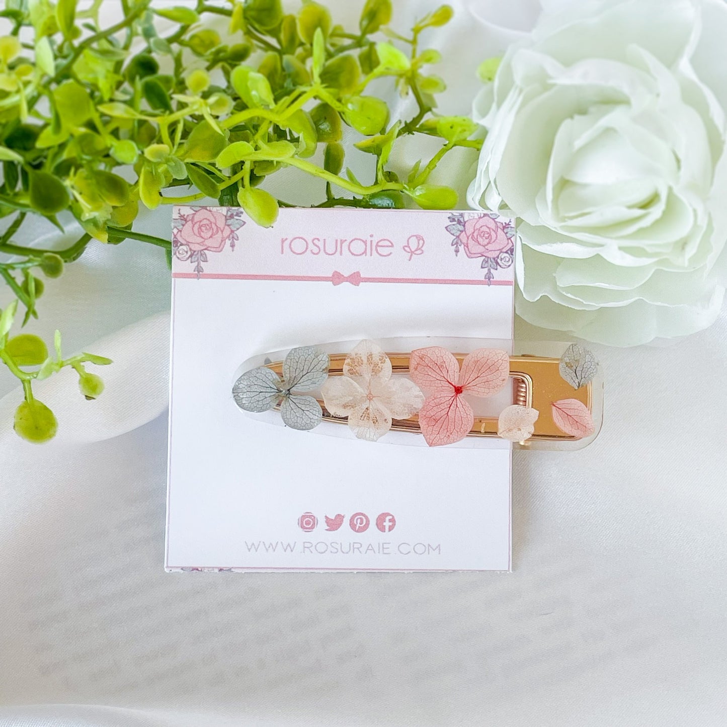 Hydrangea Hairclip - PREORDER