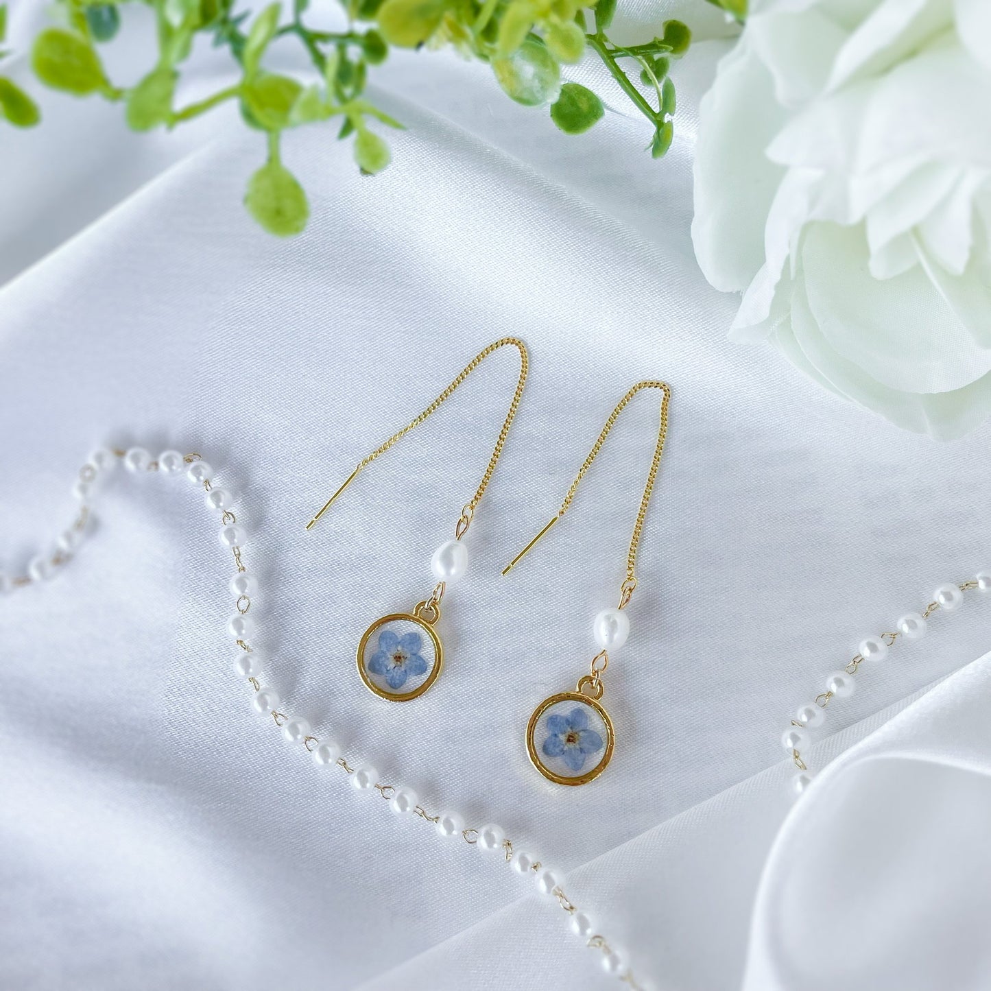 Sapphire Pearl Earrings - PREORDER