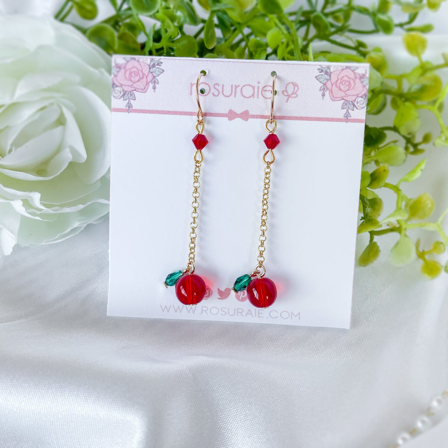 Candy Apple Earrings