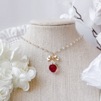 Strawberry Tea necklace