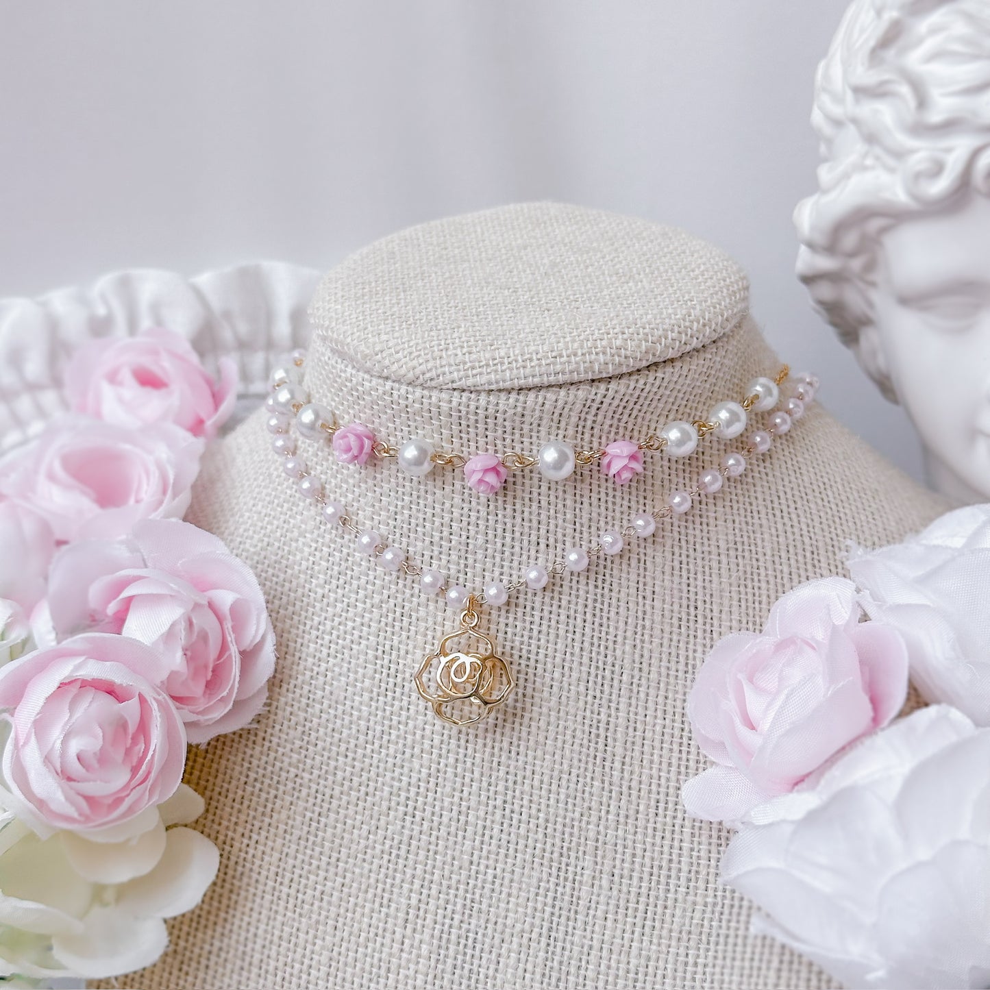 Roselette necklace