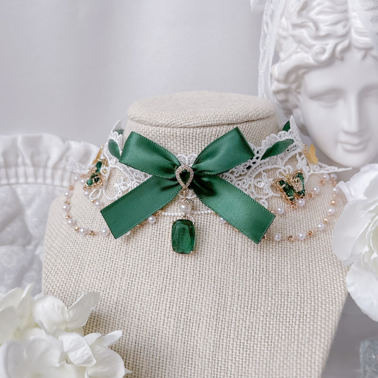 Emerald Butterfly choker