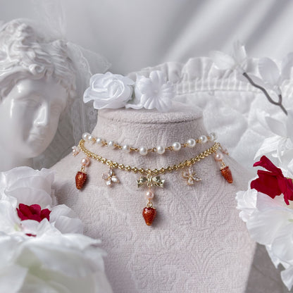 Strawberry Tart necklace