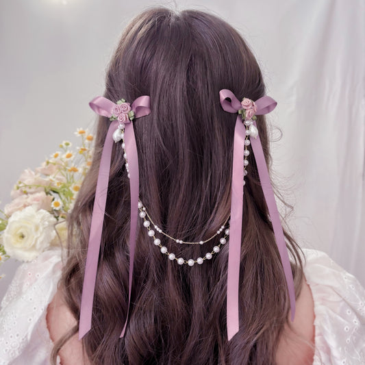 Mauve bow set