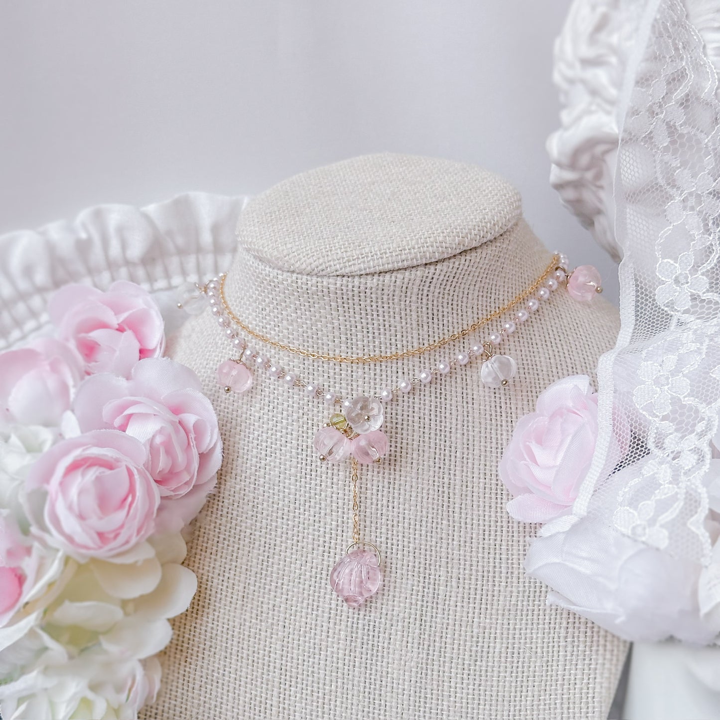 Pink Posie necklace