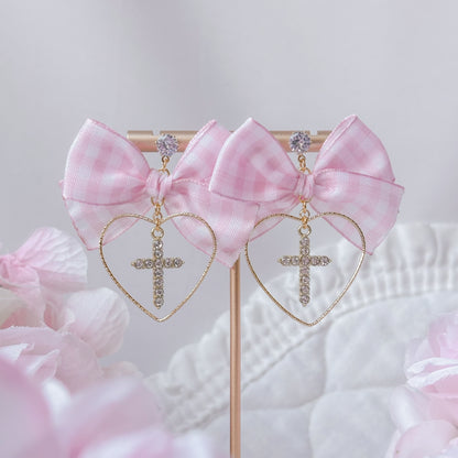 Crystal Cross earrings