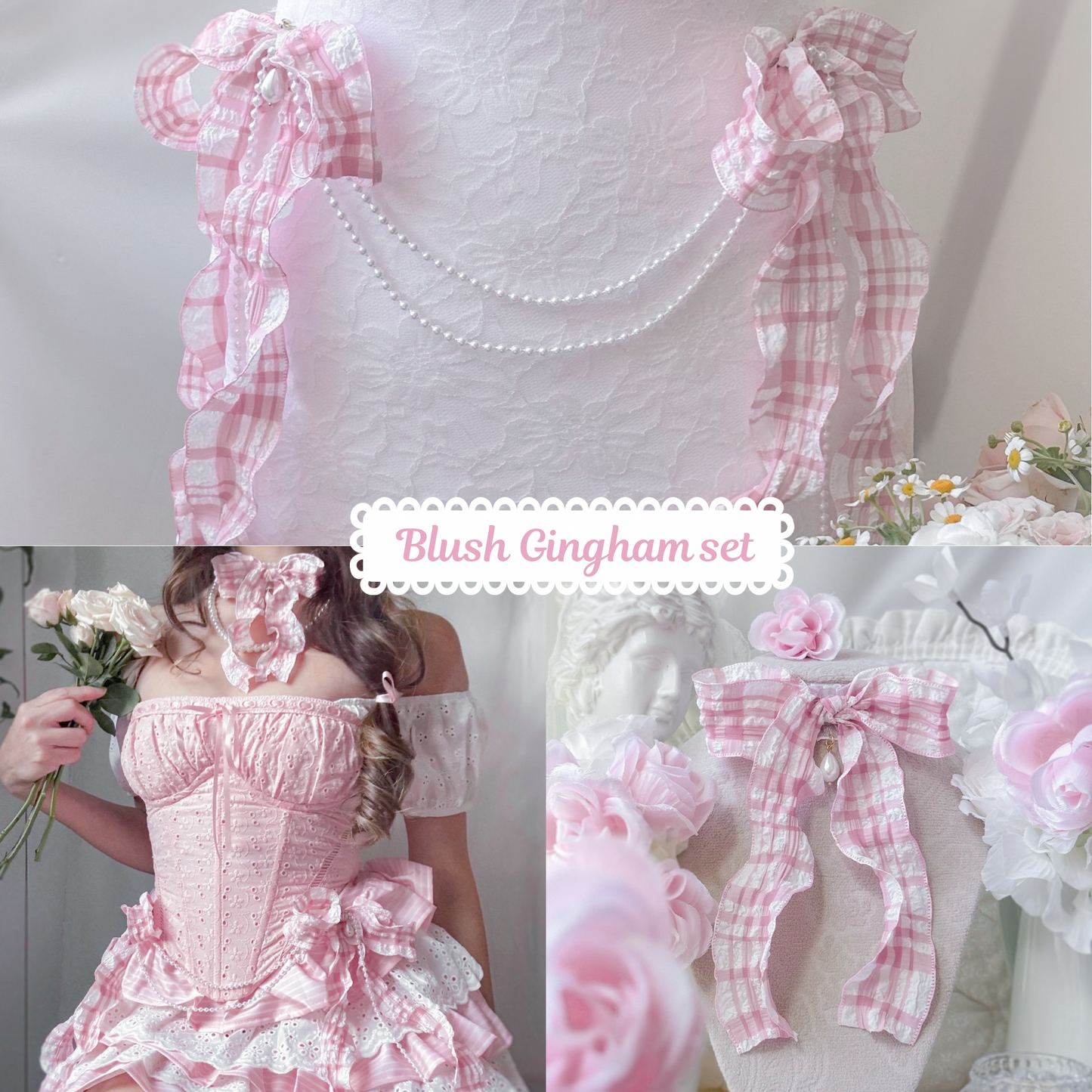 Blush Gingham set