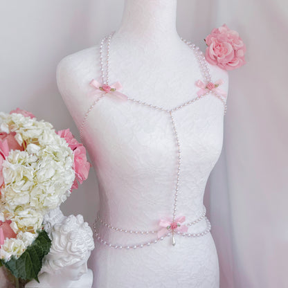 Perle Pink body chain