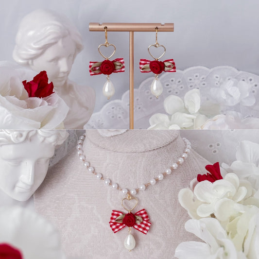 Rose Picnic Necklace set