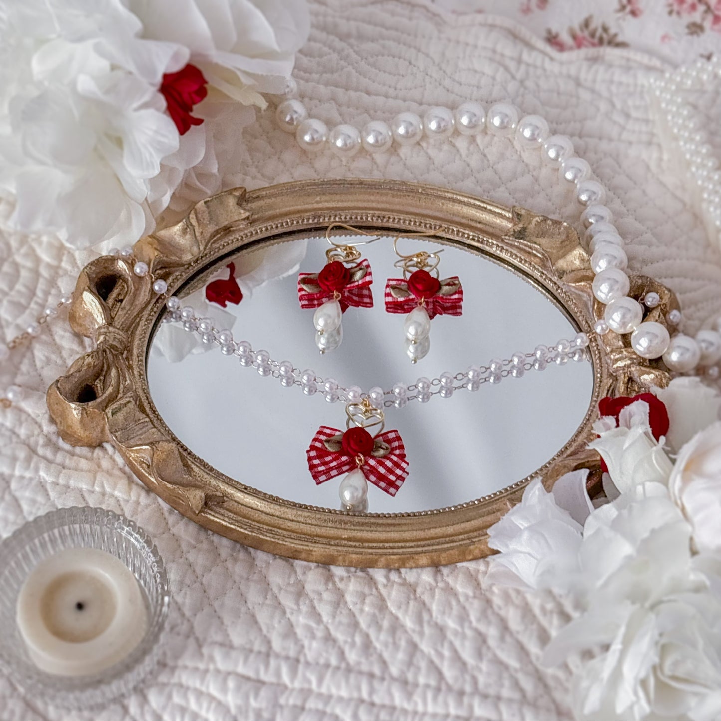 Rose Picnic Necklace set