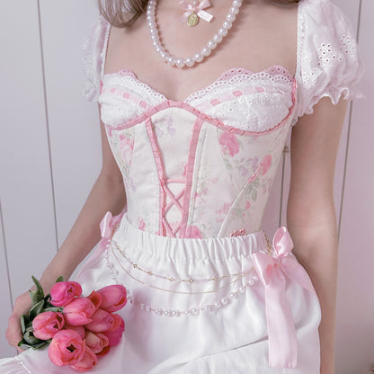 Blush waist bow