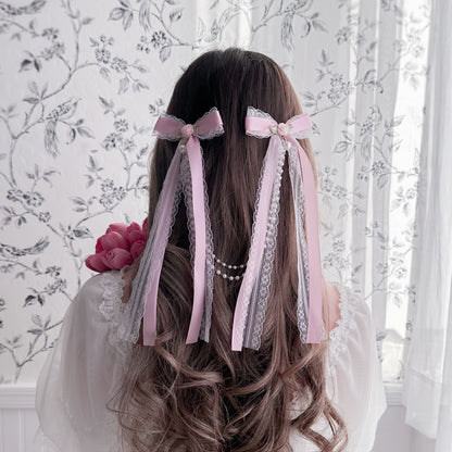 Pink Rose bow set