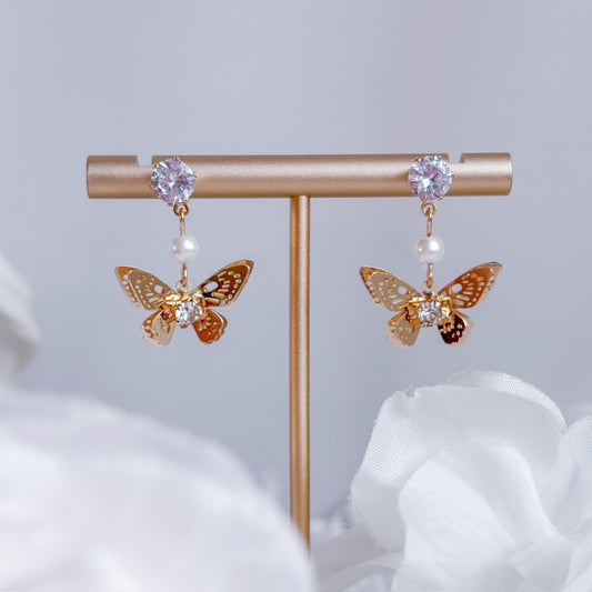 Pearl Monarch earrings