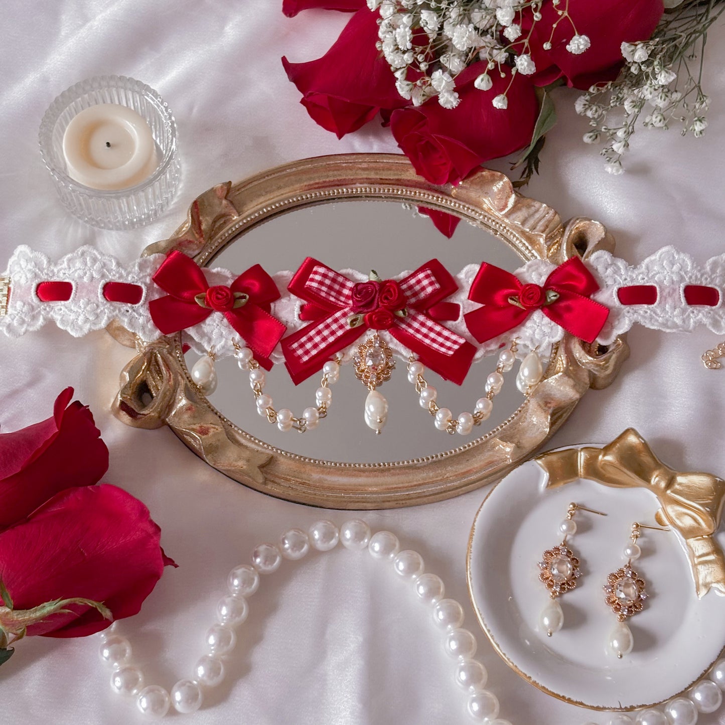 Red Poppy choker