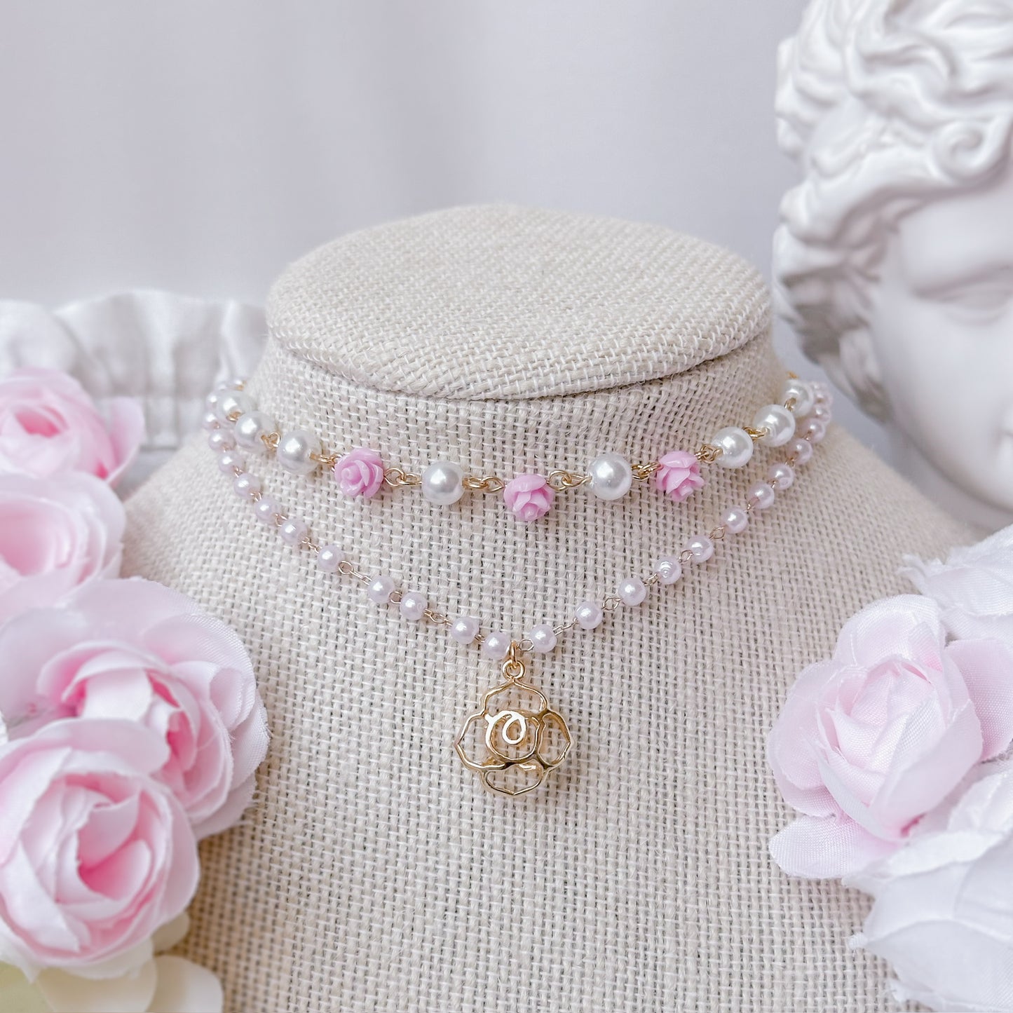 Roselette necklace