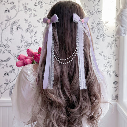 Lilac Rose bow set