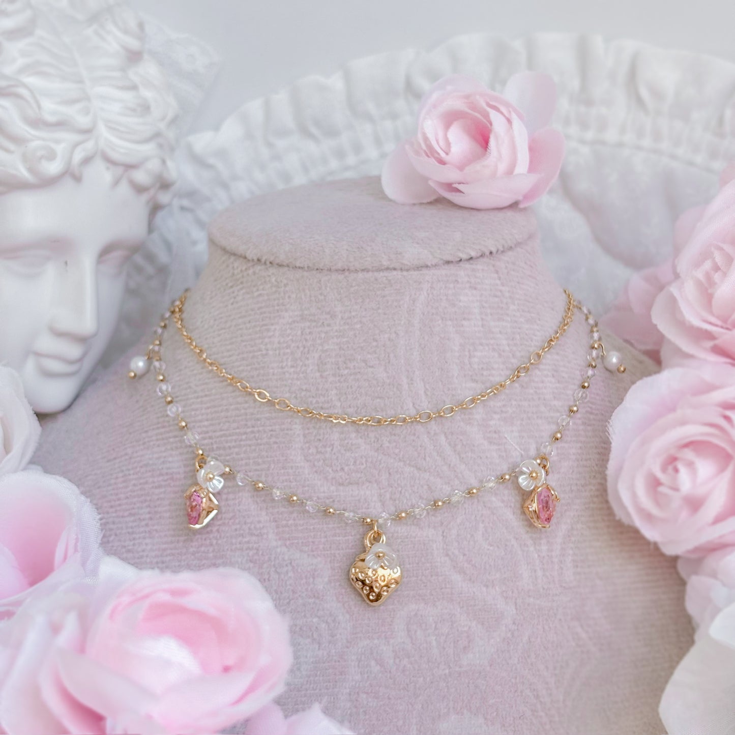 Strawberry Latte Necklace
