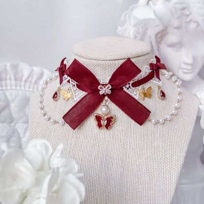 Ruby Butterfly choker