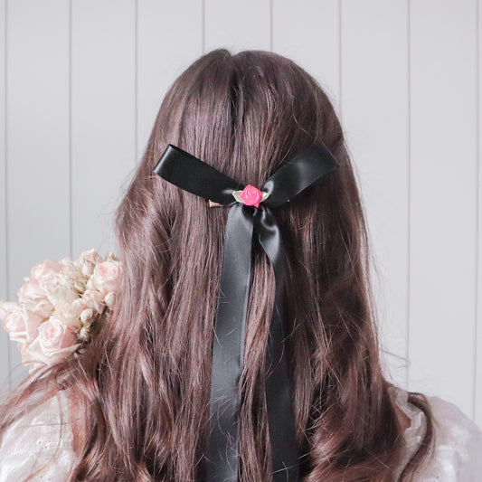 Black Rosélie bow